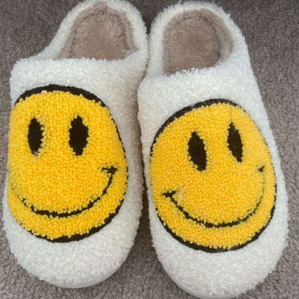 Brand new smiley face slippers